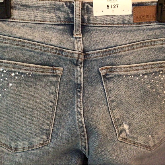 Judy Blue Embellished front& rear slim fit jeans - Picture 2 of 2